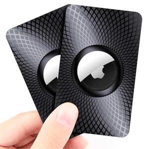Ultra Thin AirTag Card Holder ABS PC Slim Wallet Insert Tracker Case 2 Pack